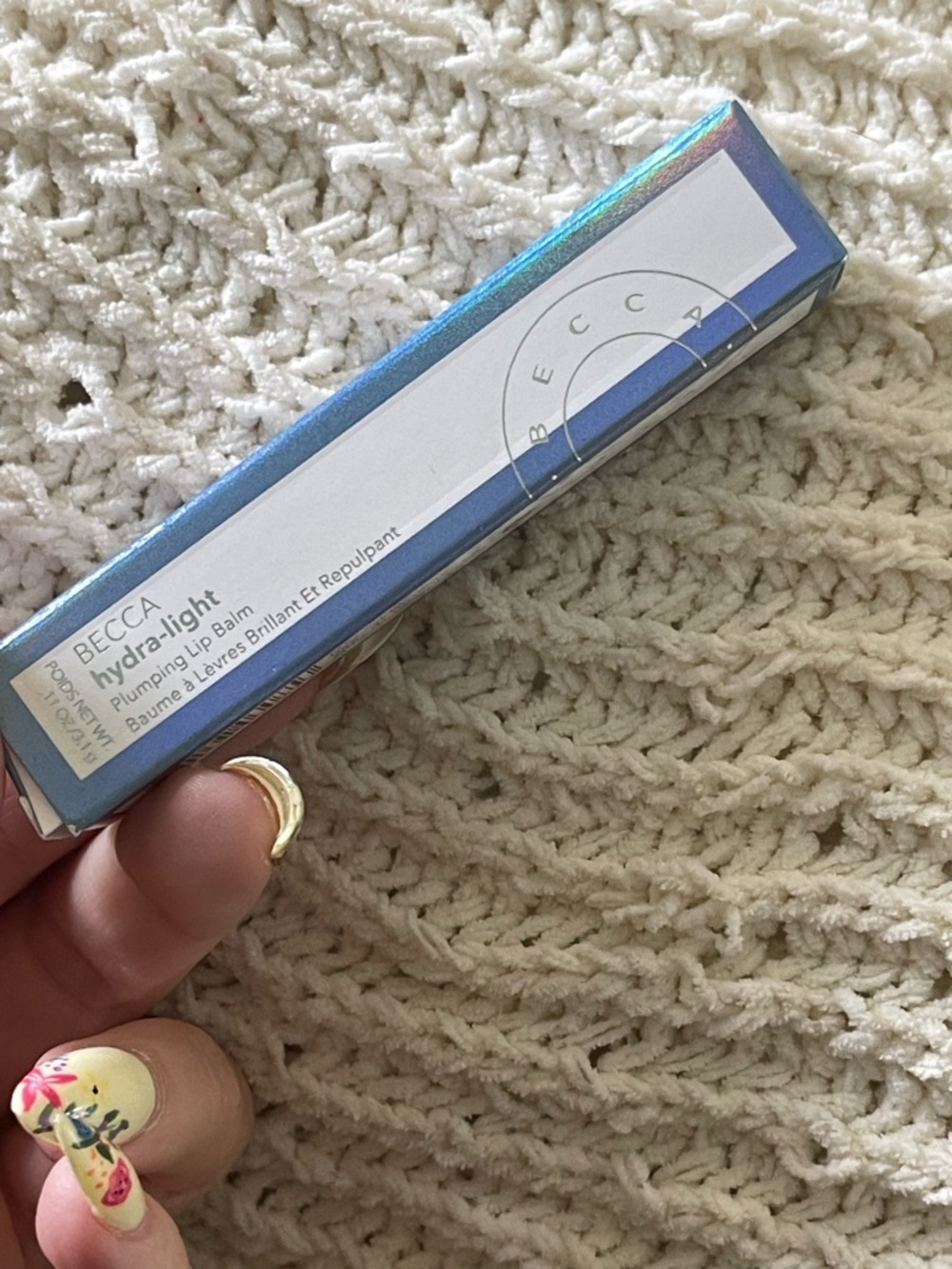 BECCA Hydra-Light Plumping Lip Balm - Iridescent Blue Box